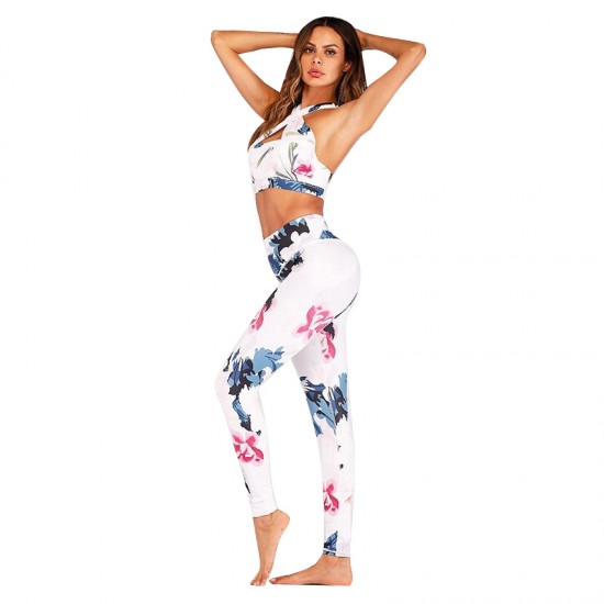 Women Color Print Yoga Set